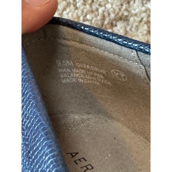 AEROSOLES Over Drive 9; Navy Blue synthetic Leather Loafers/shoes, driving mocs - Picture 8 of 10